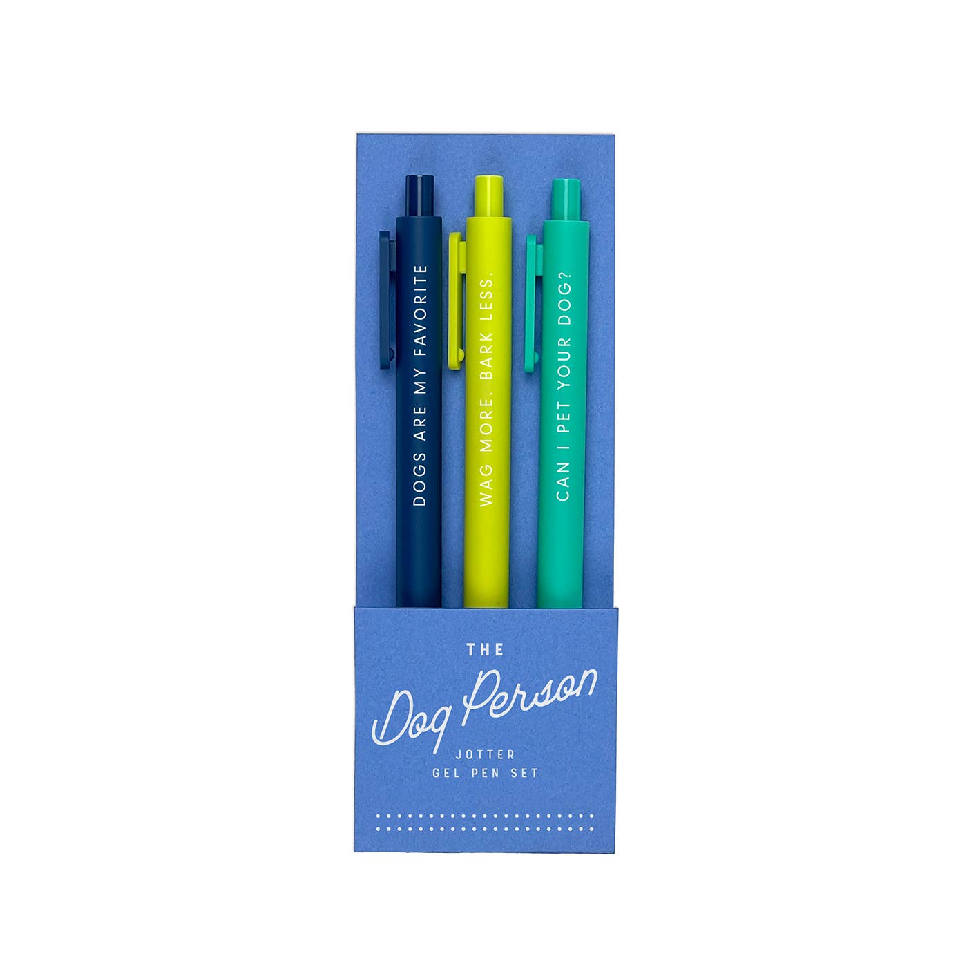 The Dog Person Jotter Gel Pen: Set of 3 Ruff House Print Shop