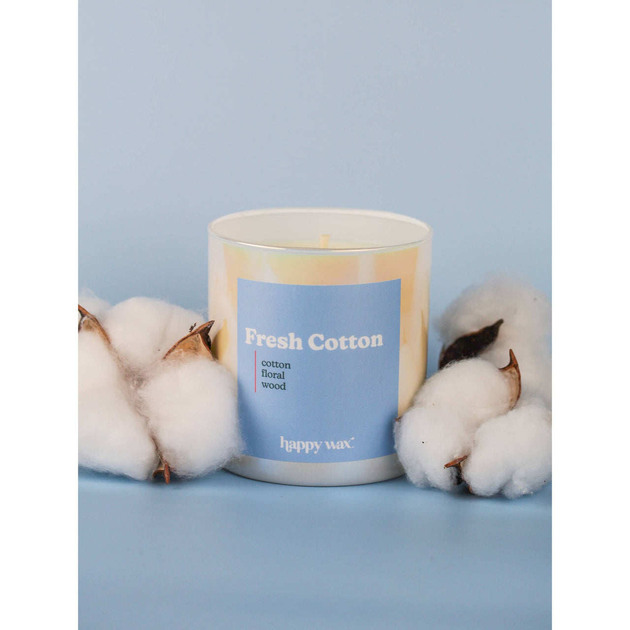 Fresh Cotton Single Wick Candle  Happy Wax   