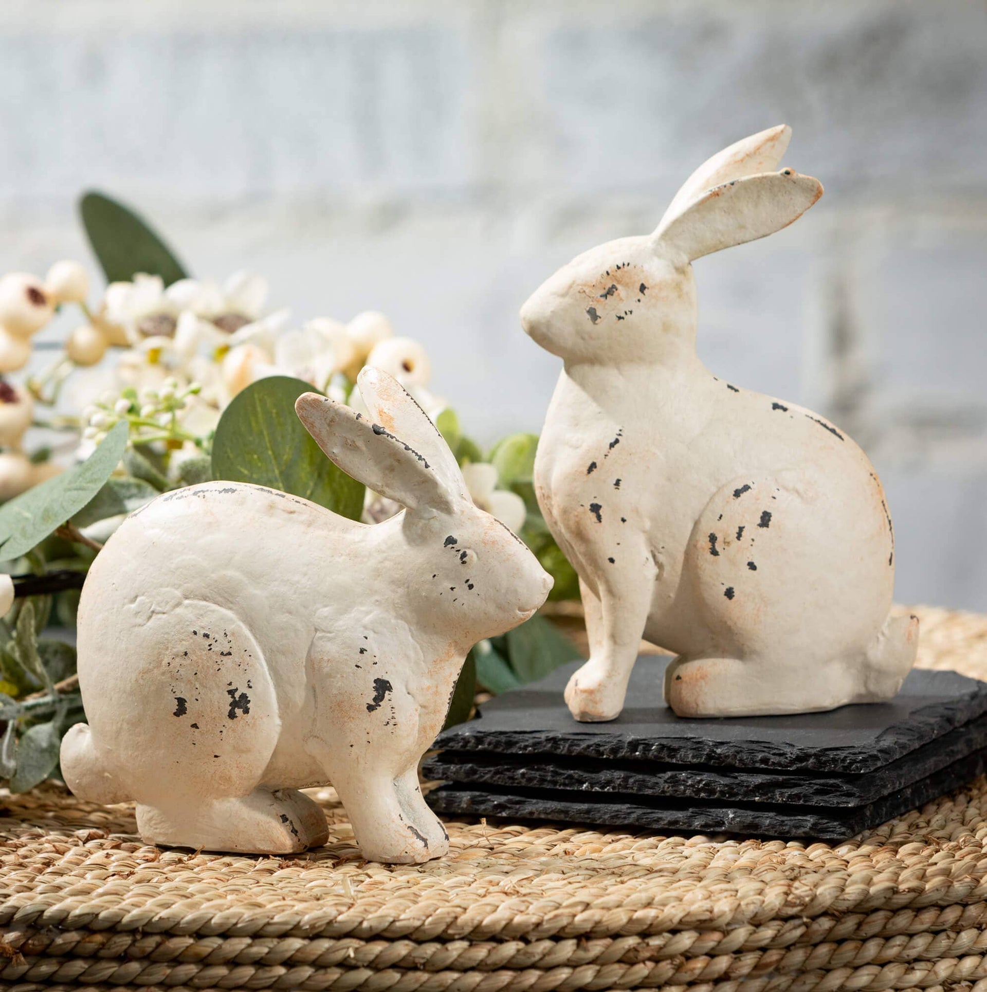 Small Rustic Bunny Figurines Sullivans