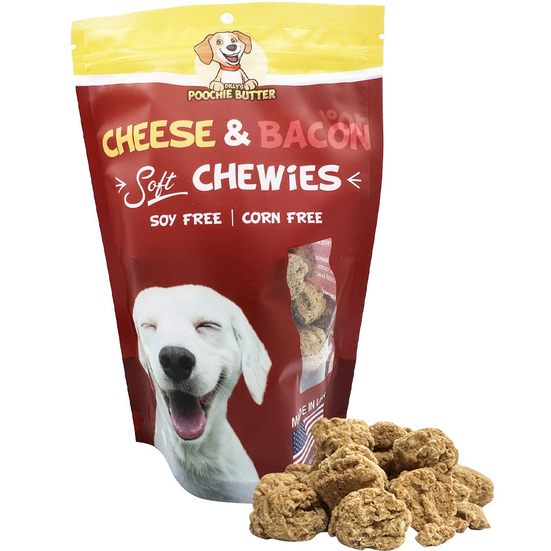 Bacon & Cheese Soft Chewy Dog Treats  Dilly's™ Poochie Butter   