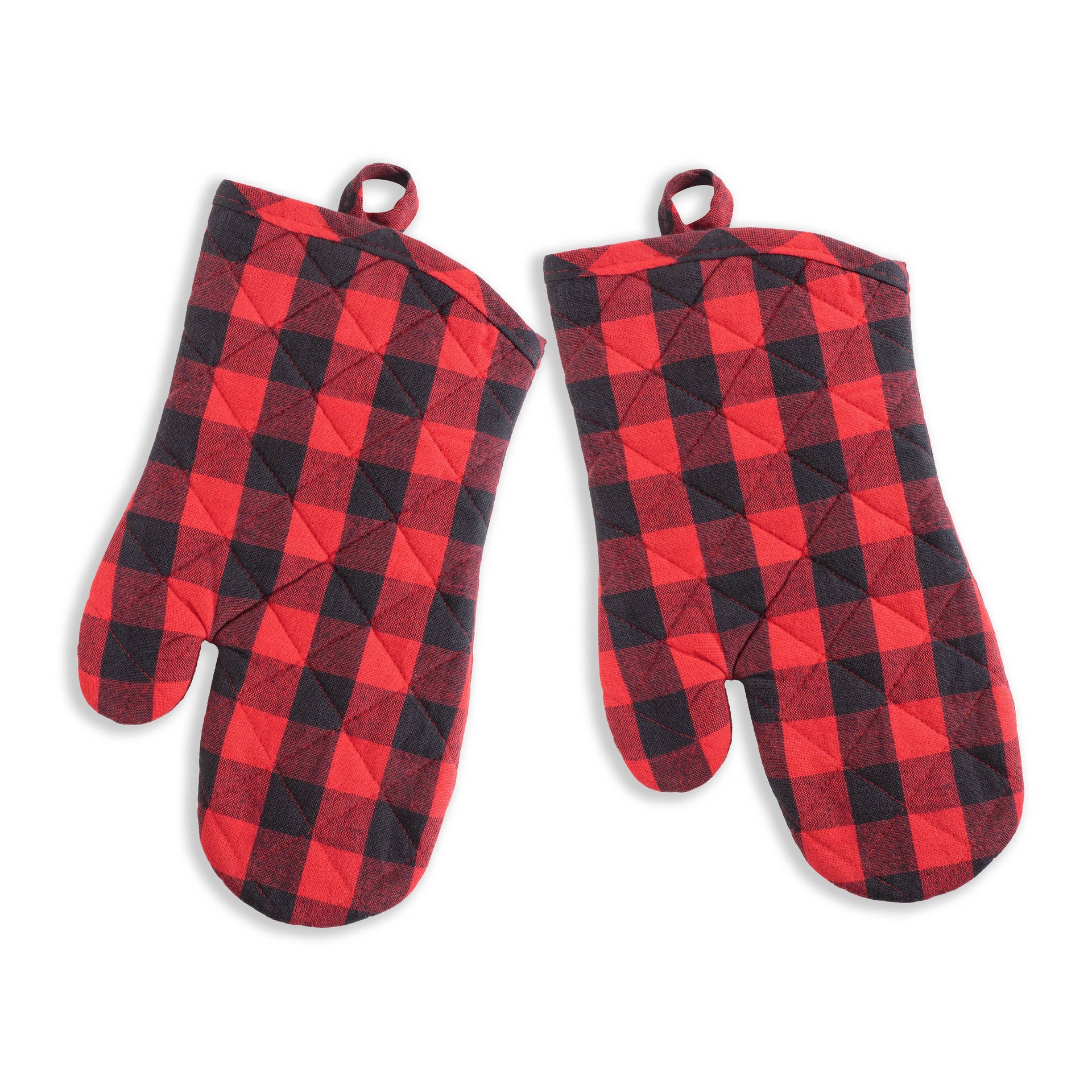 KAF Home Lodge Buffalo Check Plaid Oven Mitt-Set Of 2  KAF Home   