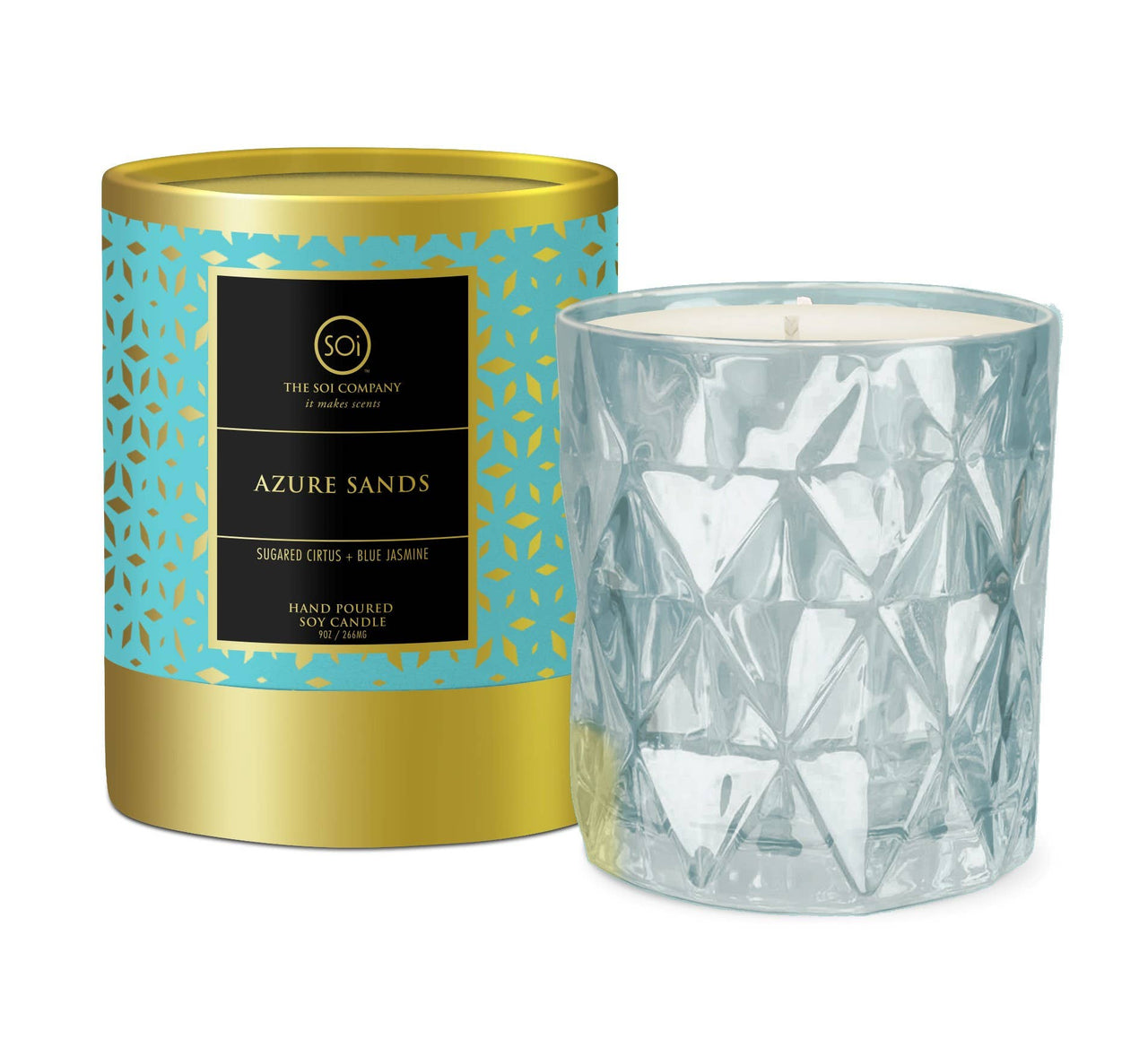 Azure Sands Shimmer 9oz Box Candle The SOi Company