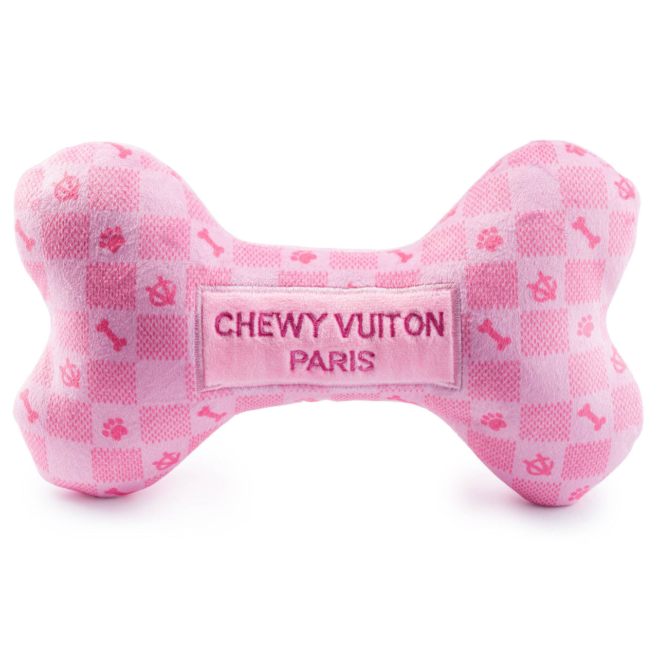 Pink Checker Chewy Vuiton Bone  Haute Diggity Dog XL  