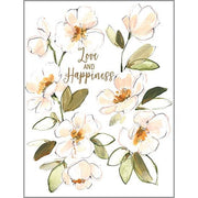 Wedding Greeting Card - Peach Flowers GINA B DESIGNS