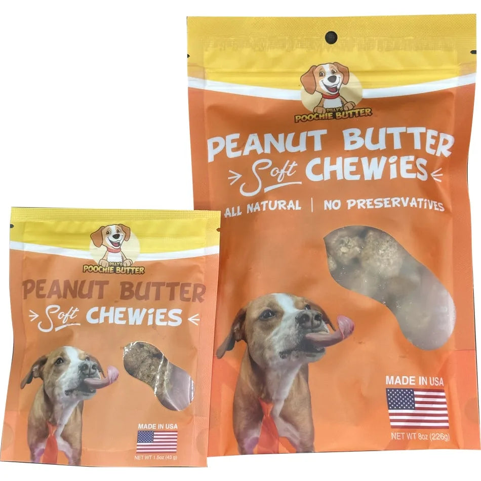 Peanut Butter Soft Chewies  Dilly's™ Poochie Butter   