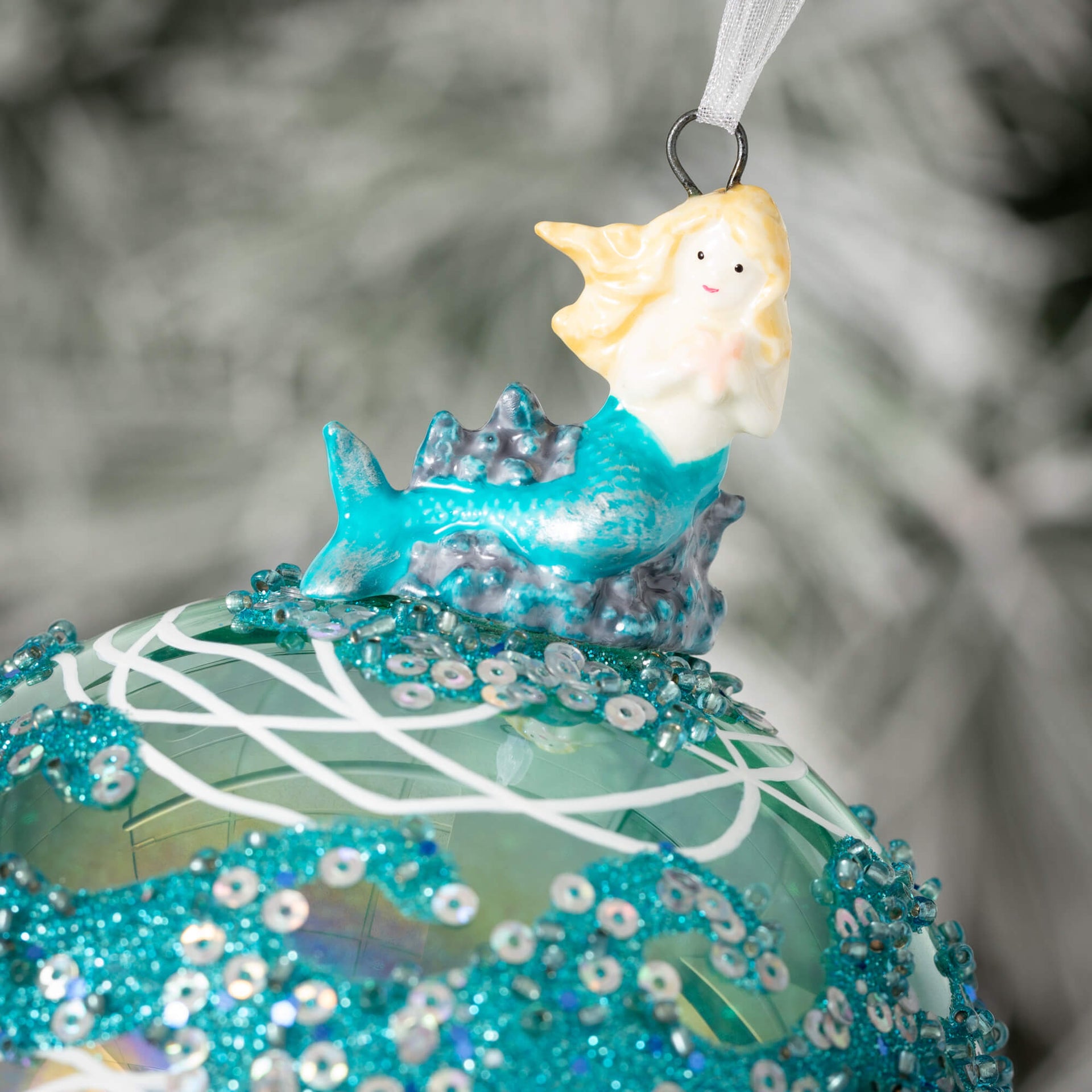 Mermaid Ball Ornament  Sullivans   