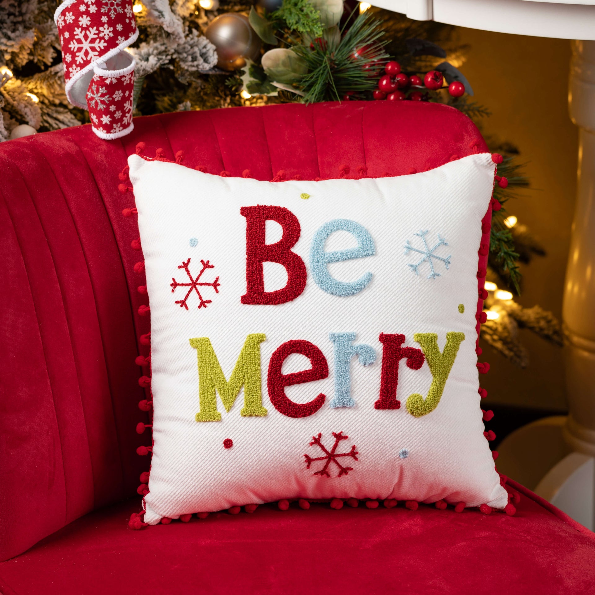 Be Merry Pillow  Sullivans   