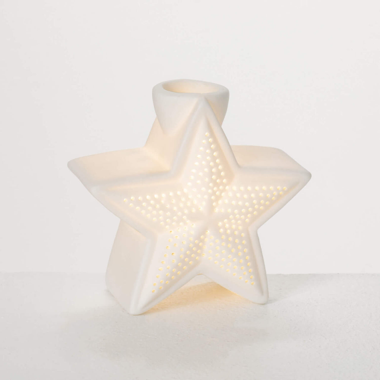 Lighted Star Taper Holder  Sullivans   