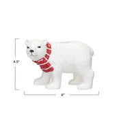 Stoneware Polar Bear Taper Holder  Creative Co-Op   