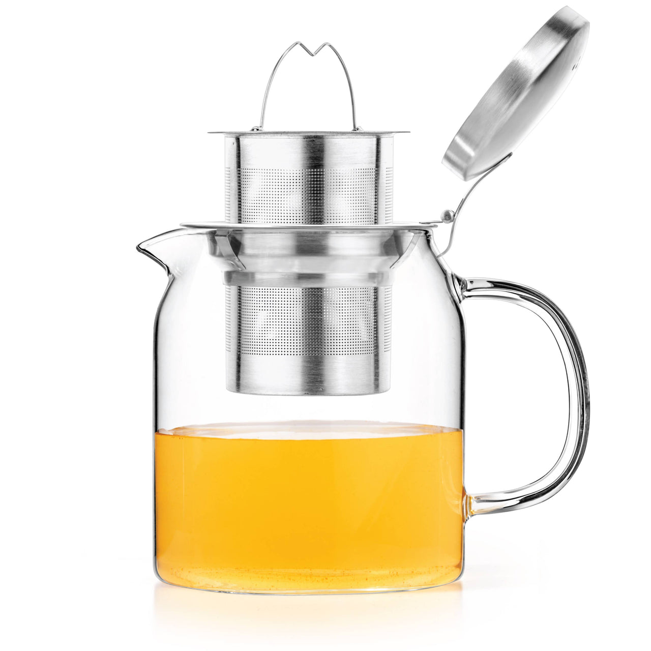 Pyxis Glass Small Teapot Kettle 20 oz Stove Top Safe  TEALYRA   