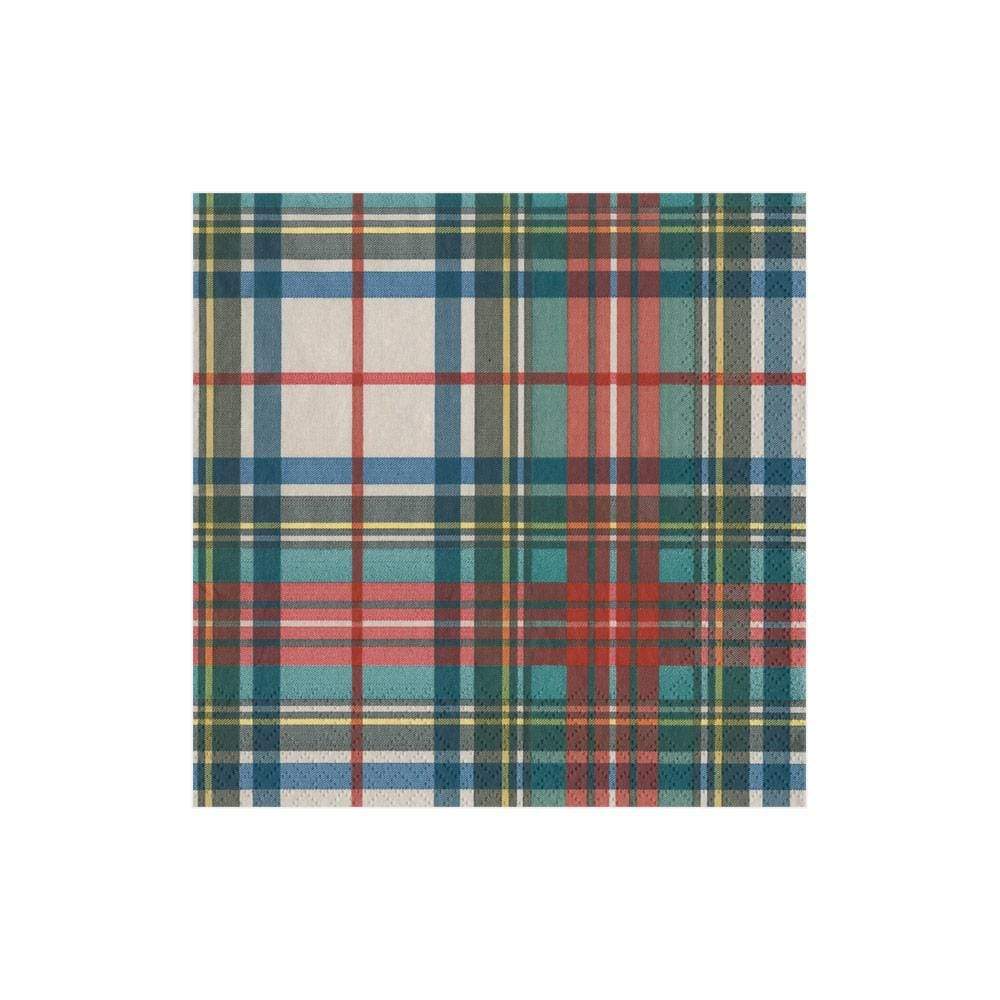 Cocktail Napkin - Dress Stewart Tartan  Caspari   