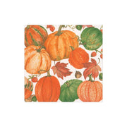 Cocktail Napkin - Pumpkin Field White  Caspari   