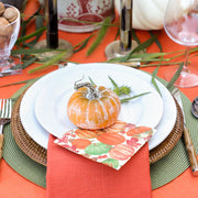 Cocktail Napkin - Pumpkin Field White  Caspari   