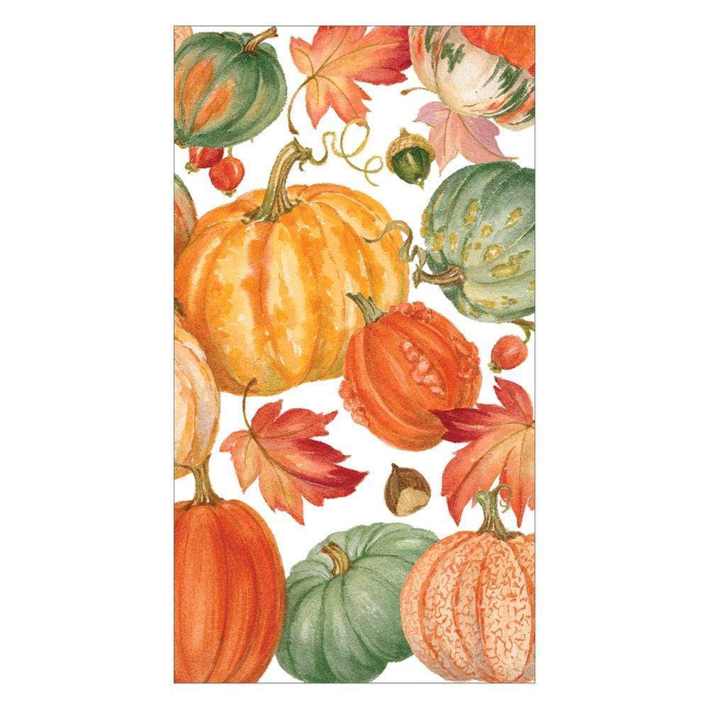 Guest Towel Napkin - Pumpkin Field White  Caspari   