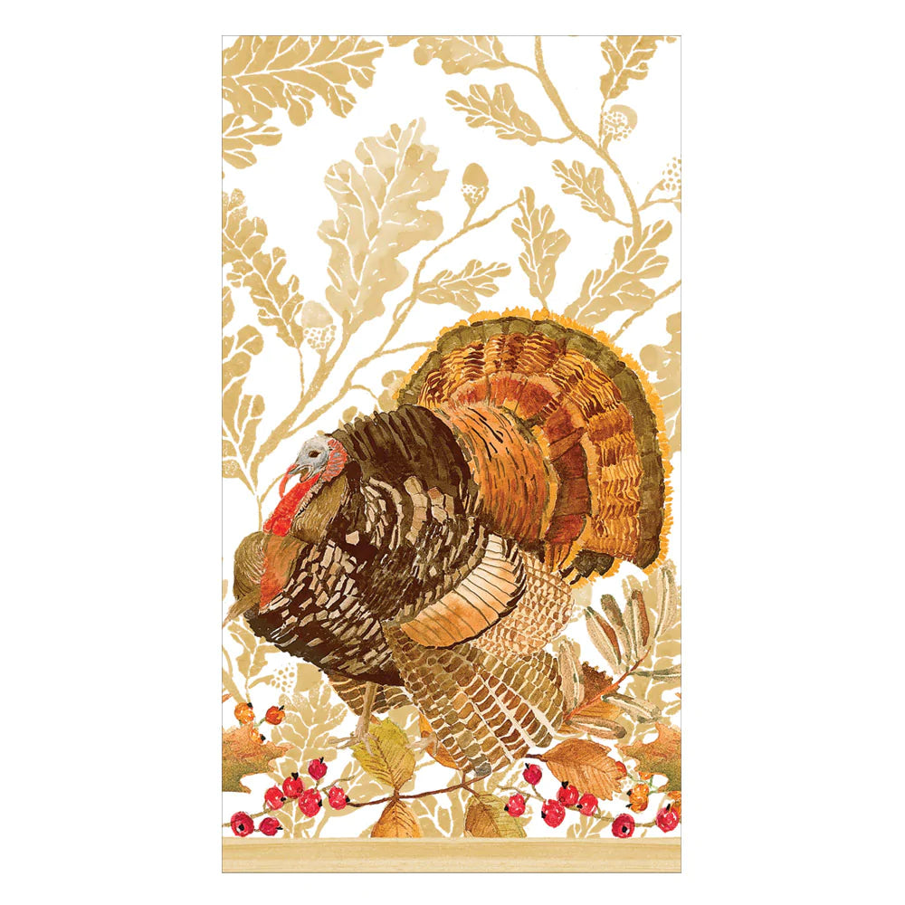 Guest Towel Napkin - Woodland Turkey  Caspari   