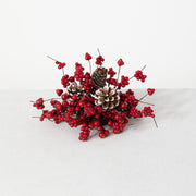 Pine Cone/Red Berry 1/2 Orb  Sullivans   