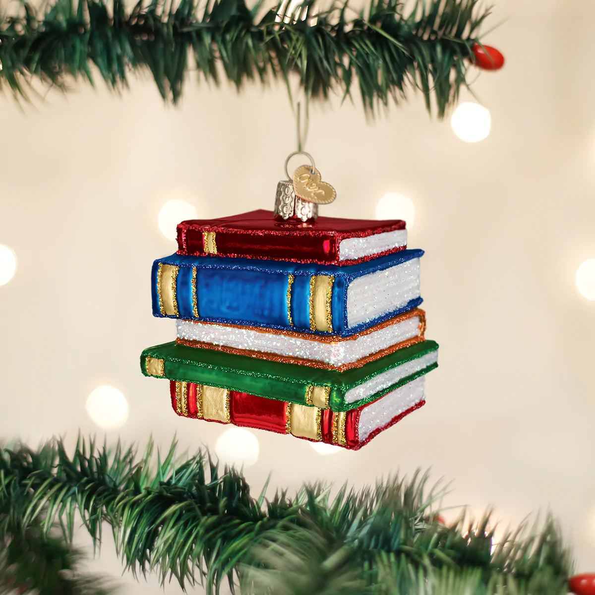 Stack Of Books Ornament