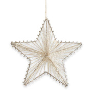 Glittered Jute Star Ornament  K&K   