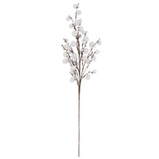 Glittered White Mini Snowball Branch  K&K   