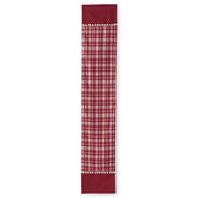 Red & White Plaid Flannel Table Runner  K&K   