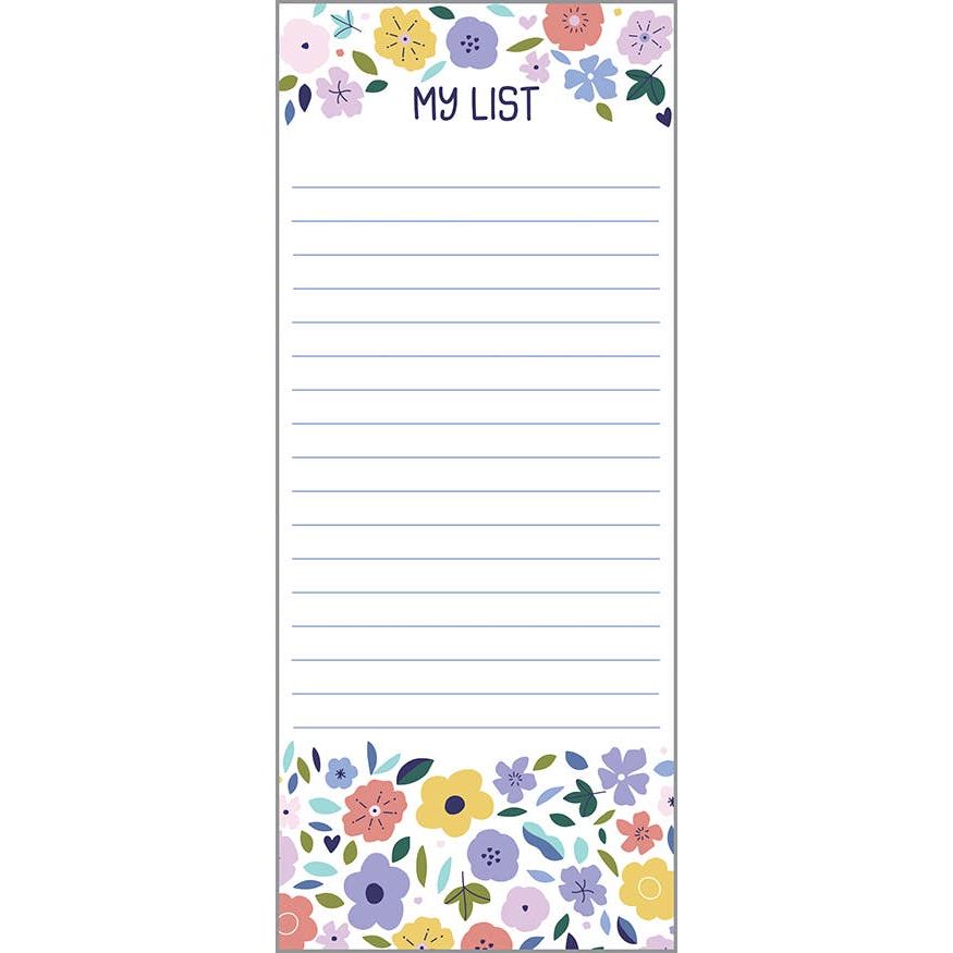 List Pad - Sweet Purple Flowers  GINA B DESIGNS   