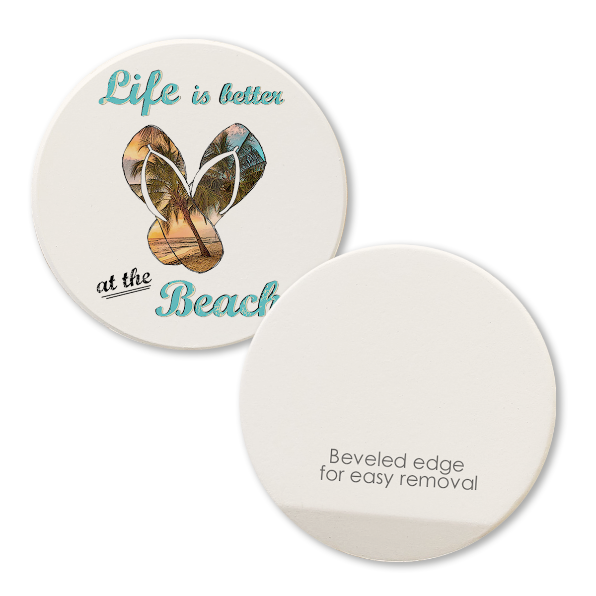 Car Coaster Life is Better at the Beach  Tipsy Coasters & Gifts   