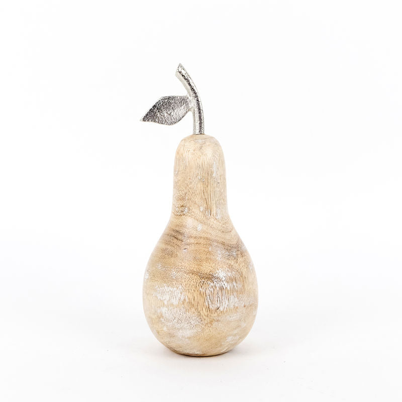 Mango Wood Shape - Pear with Silver Adams Everyday Adams & Co.   