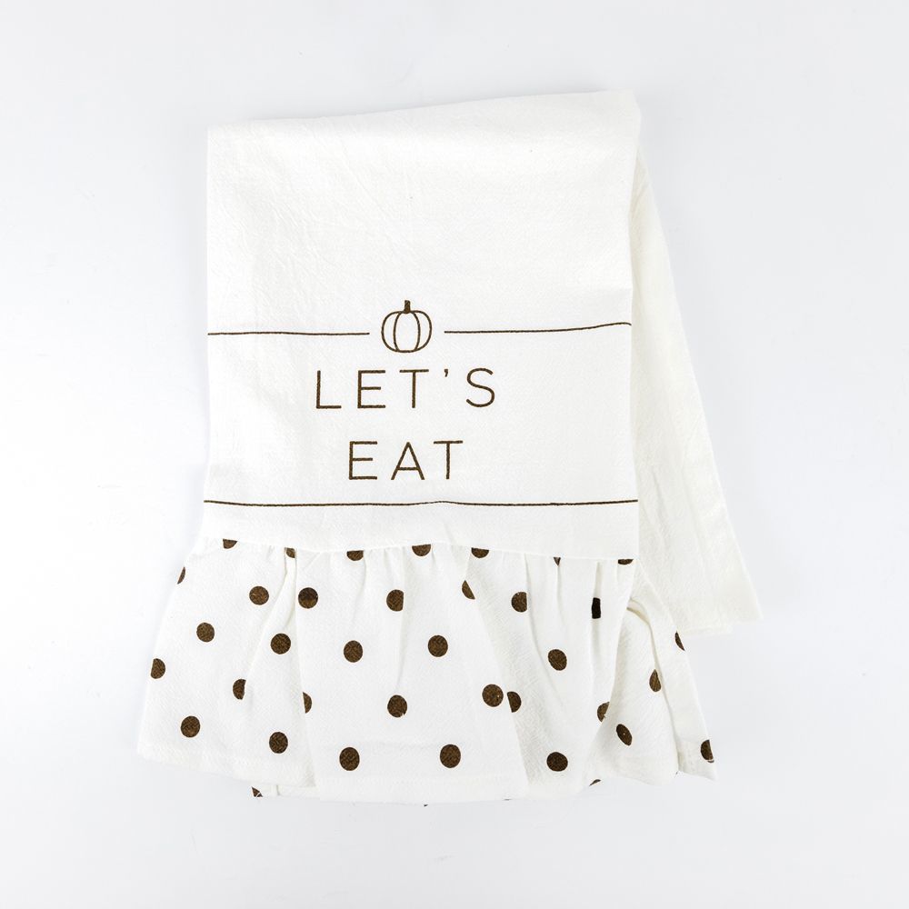 Let's Eat Dishtowel Adams Halloween Adams & Co.   