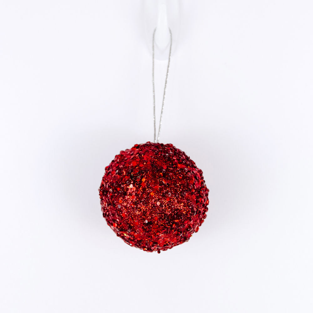 Jewel Ball Ornament - Red 3" Adams Christmas Adams & Co.   