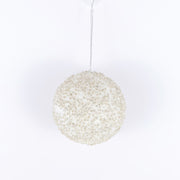 Jewel Ball Ornament, White 4" Adams Christmas Adams & Co.   