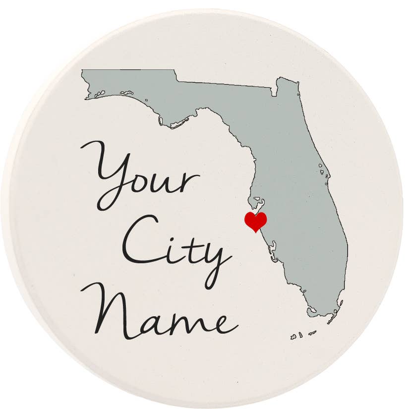 Car Coaster | Custom Love Your Town  Tipsy Coasters & Gifts   