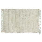 Jute/Chindi Rug W/ Fringes, Ntrl/Wh Adams Everyday Adams & Co.   