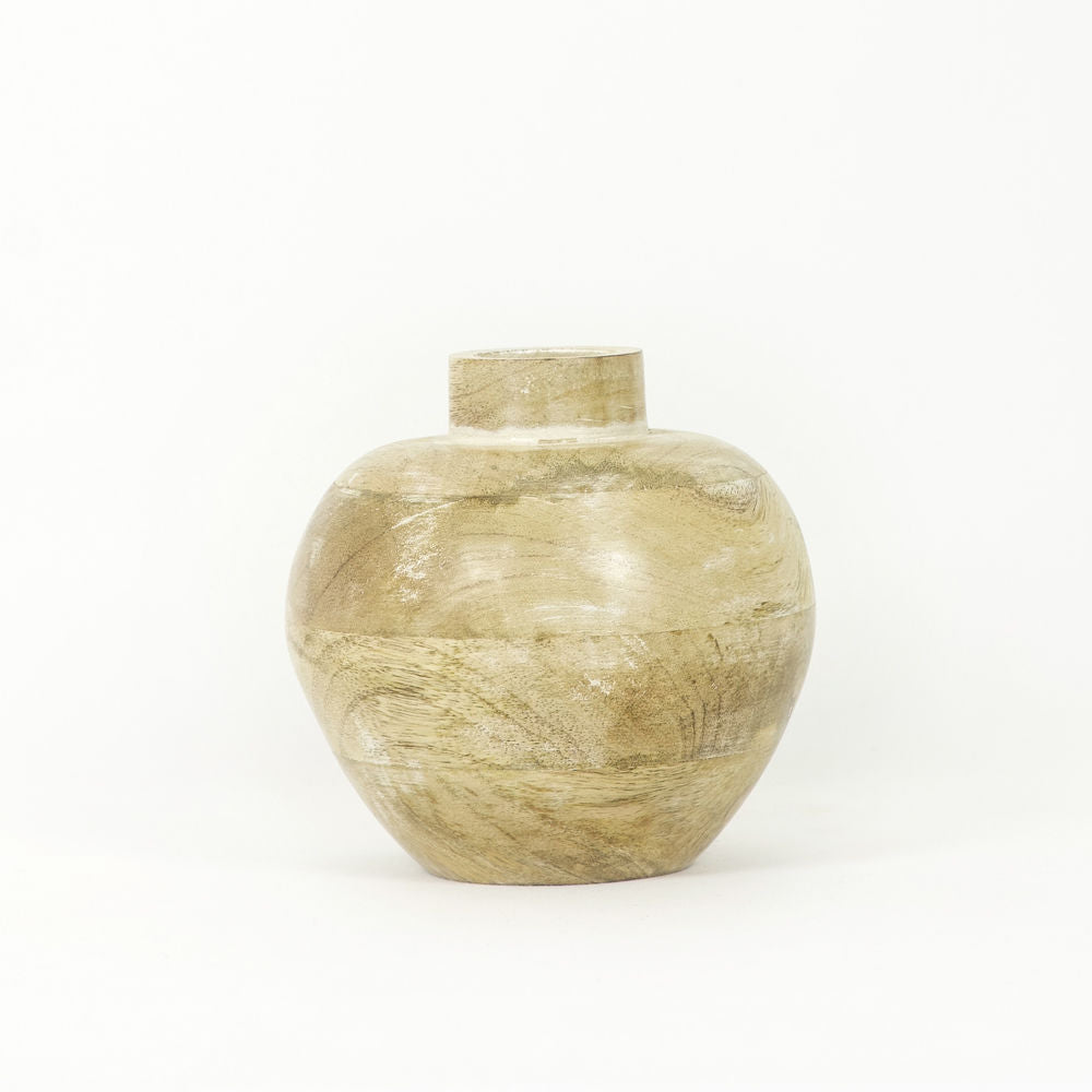 Mango Wood Vase Adams Everyday Adams & Co.   