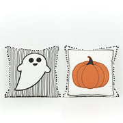 Reversible Linen Pillow (Ghost/Pumpkin) Adams Halloween Adams & Co.   