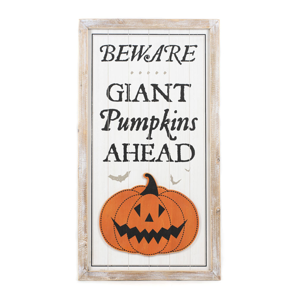 Reversible Wood Framed Sign (Pumpkins/Trees) Adams Halloween Adams & Co.   