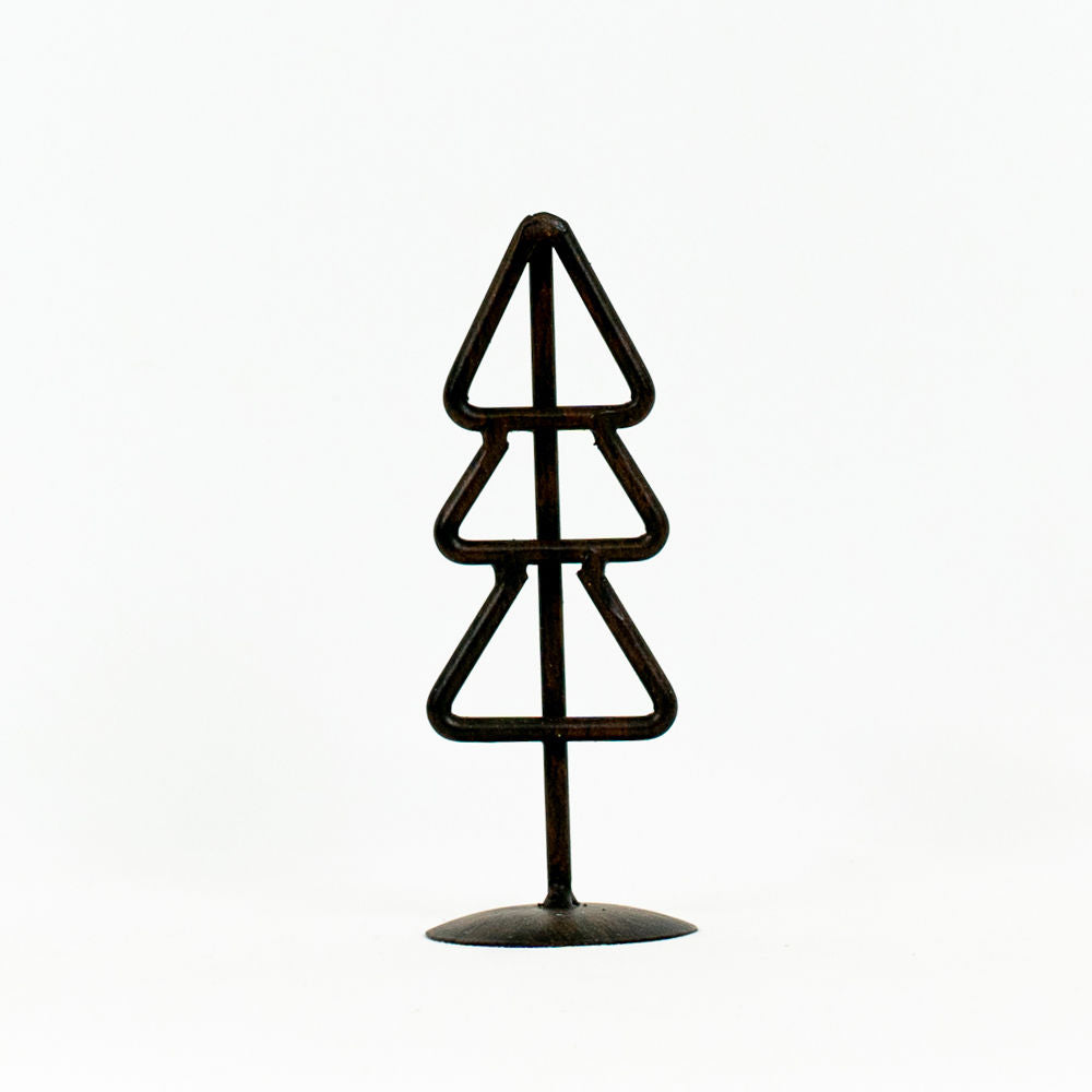 Metal Xmas Tree on Stand (Triangle) Black (Small) Adams Christmas Adams & Co.   