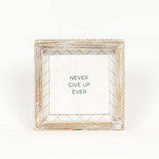 Reversible Wood Framed Herringbone Sign (Never/Follow) Adams Everyday Adams & Co.   