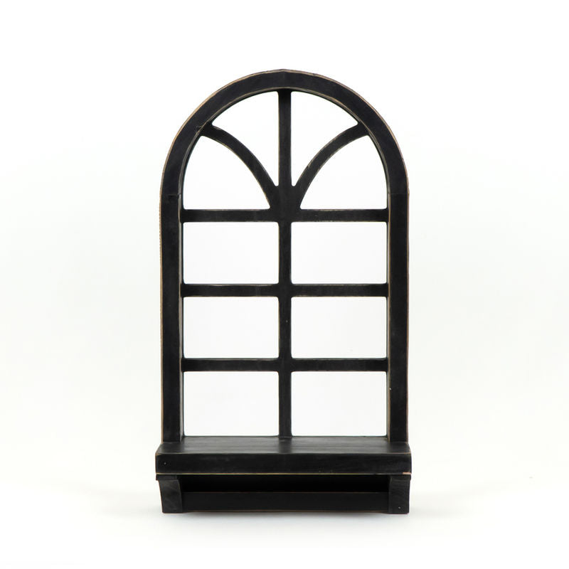 Wood Frame W/Shelf - Window Sm - Black Adams Everyday Adams & Co.   