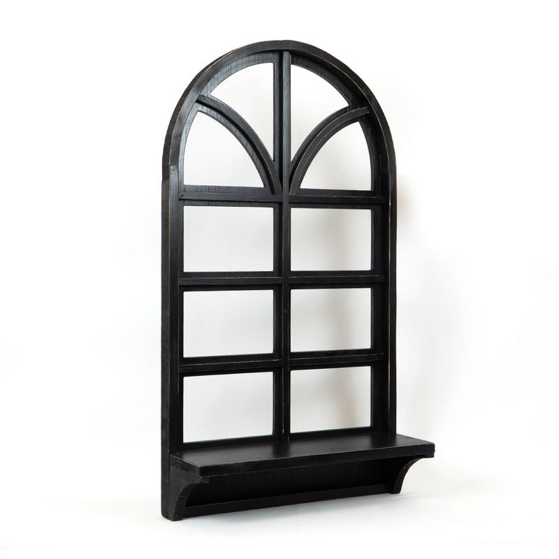 Wood Frame W/Shelf - Window Lg - Black Adams Everyday Adams & Co.   