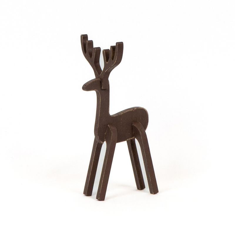 Wood Cutout (Reindeer) Brown Adams Christmas Adams & Co.   