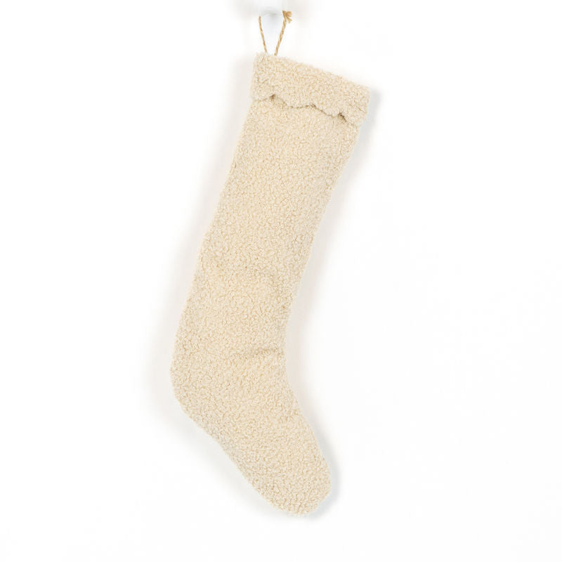 Hanging Canvas Stocking, Tan Adams Christmas Adams & Co.   