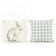 Reversible Pillow (Rabbit/Checkered) Adams Easter/Spring Adams & Co.   