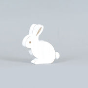 Chunky Wood Shape (BUNNY) White, Natural Adams Easter/Spring Adams & Co.   