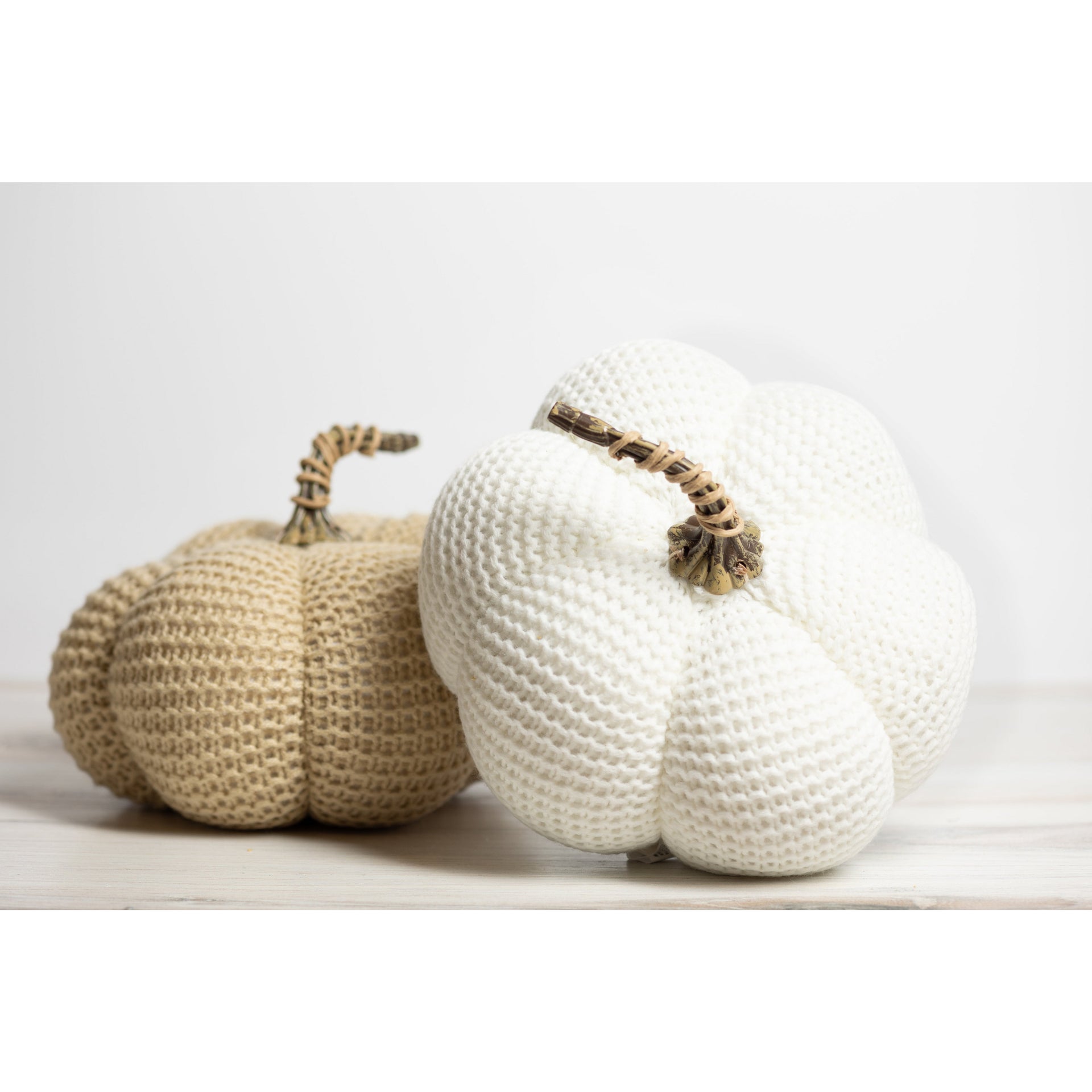 Knit Stuffed Pumpkin 7"  K&K   