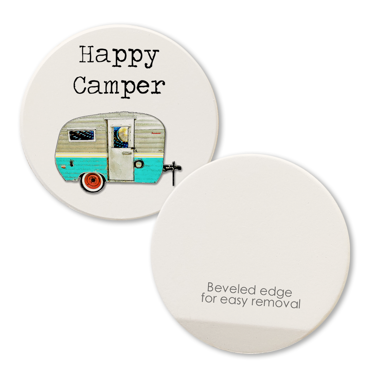 Car Coaster Happy Camper  Tipsy Coasters & Gifts   