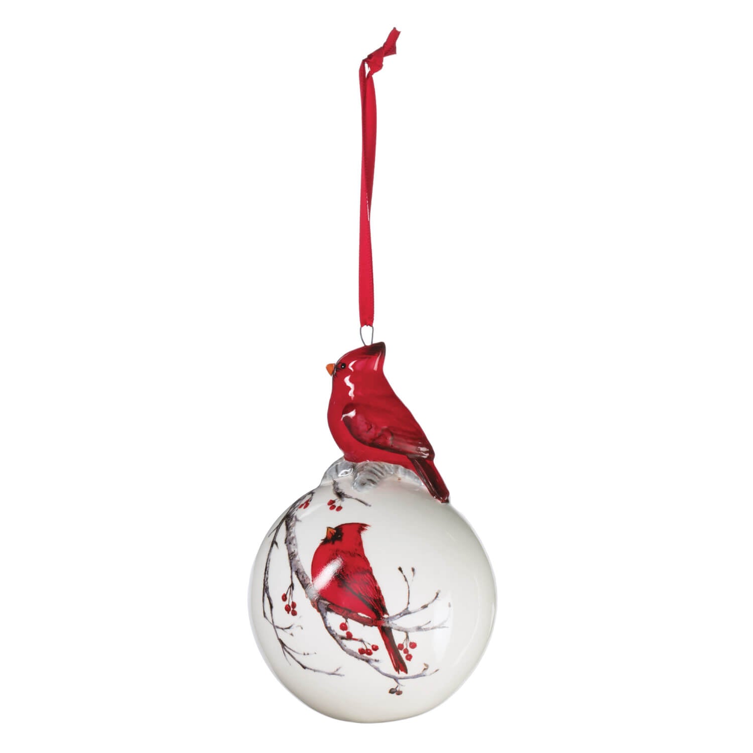 Cardinal Ball Ornament Red  Sullivans   