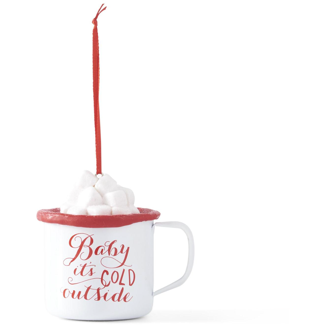 Hot Coco Mug Ornament  K&K White  